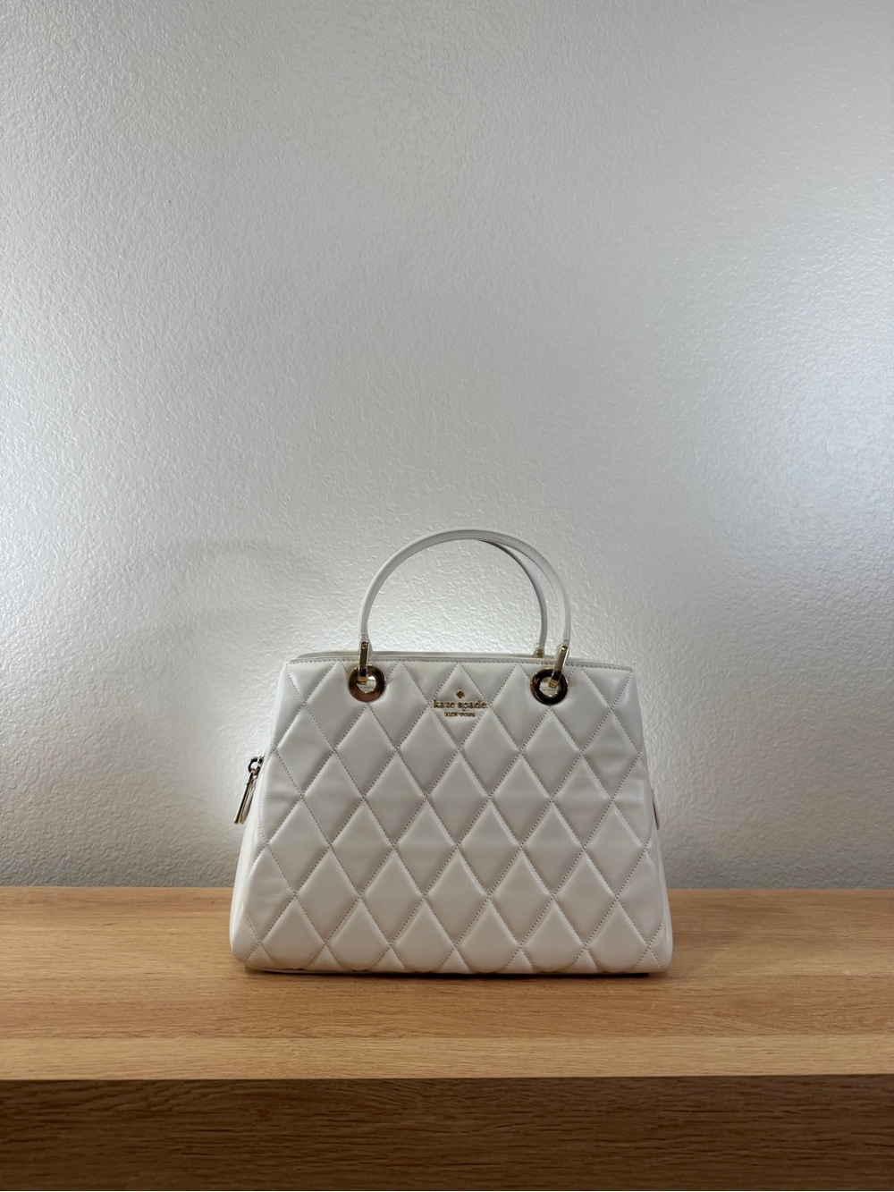 Kate Spade Carey Quilted Sullivan Satchel Meringue KH227